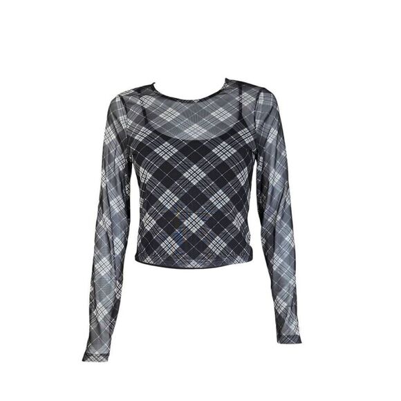 mall goth patterned mesh top - Picture 1 of 5
